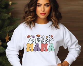 Mama Sweatshirt, Mum Christmas Gift, Mothers Day Gift, New Mom Gift, Mummy Sweater, Personalised Mum, Mum Birthday Gift, Custom Mom Pullover
