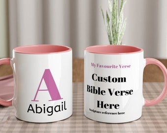 Personalised Bible Scripture Mug, Bible Verse Mug, Christian Mug, Religious Mug, Scripture Mug, Customised mug, 11oz, Name gift mug