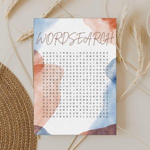 Spersonalizowana łamigłówka do wyszukiwania słów | Niestandardowa gra na urodziny, baby shower, wieczór panieński | Unikalny cyfrowy prezent i aktywność na imprezę | Kreatywne prezenty