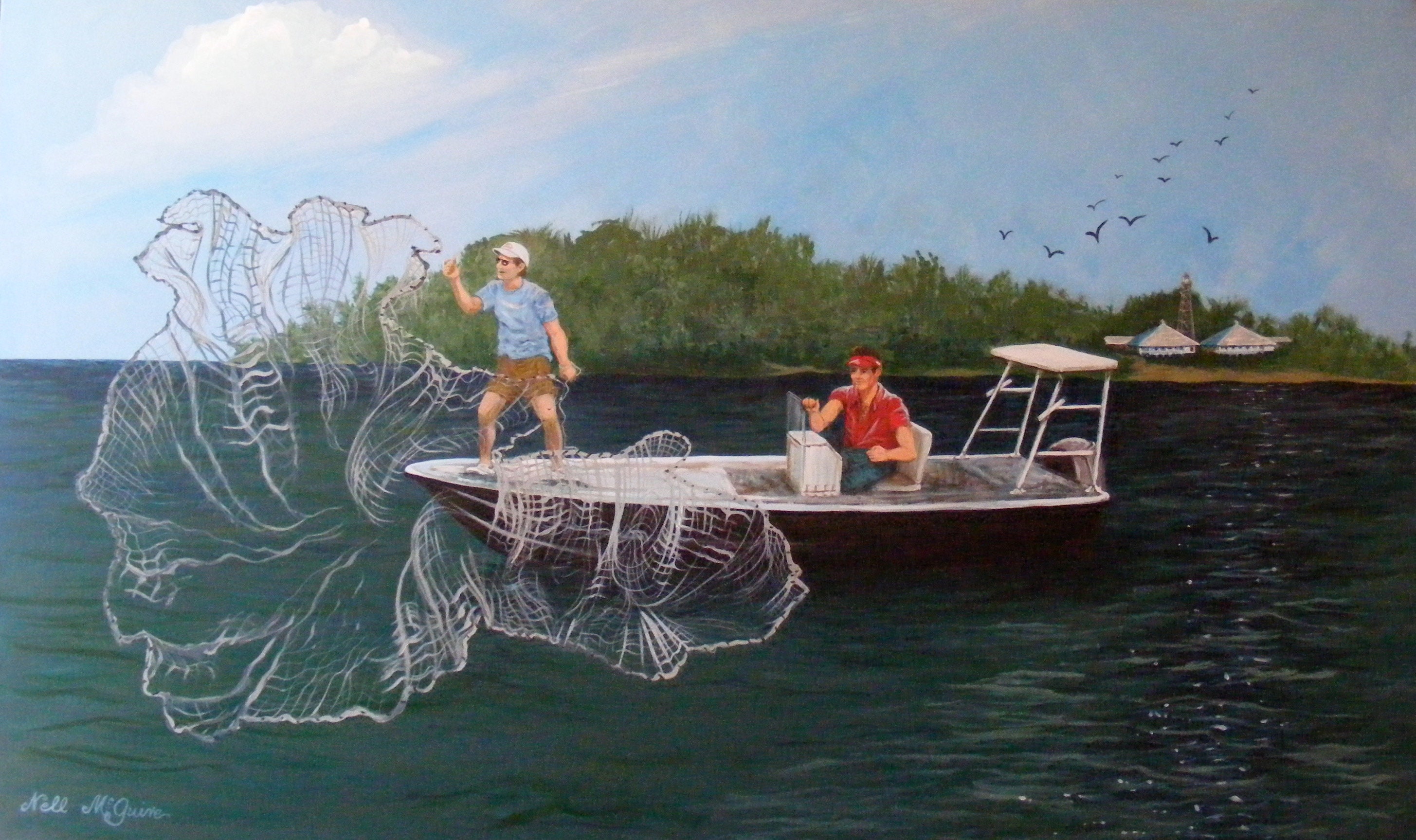 Fishing Net Painting 