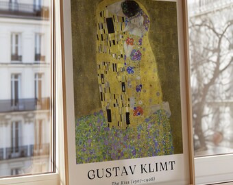 Le baiser, affiche de Gustav Klimt, collection du musée du Belvédère, décoration symboliste, impression Art nouveau, papier peint doré moderne, art de la Renaissance