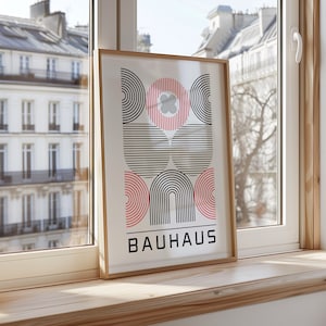 Bauhaus Art Print, Abstract Geometric Poster, Modern Wall Decor, Mid-Century Design, Minimalist Bauhaus Art, Retro Abstract Artwork