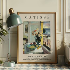 Poster di natura morta di Henri Matisse, decorazione per giradischi d'epoca, galleria d'arte Berggruen & Cie, stampa d'arte classica, poster d'arte francese, set di poster