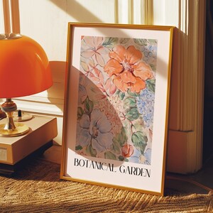 Botanischer Garten Wandkunst, Buntes Blumen Poster, Aquarell Blumendruck, Helles Botanisches Dekor, Natur Inspirierte Kunst, Modernes Poster