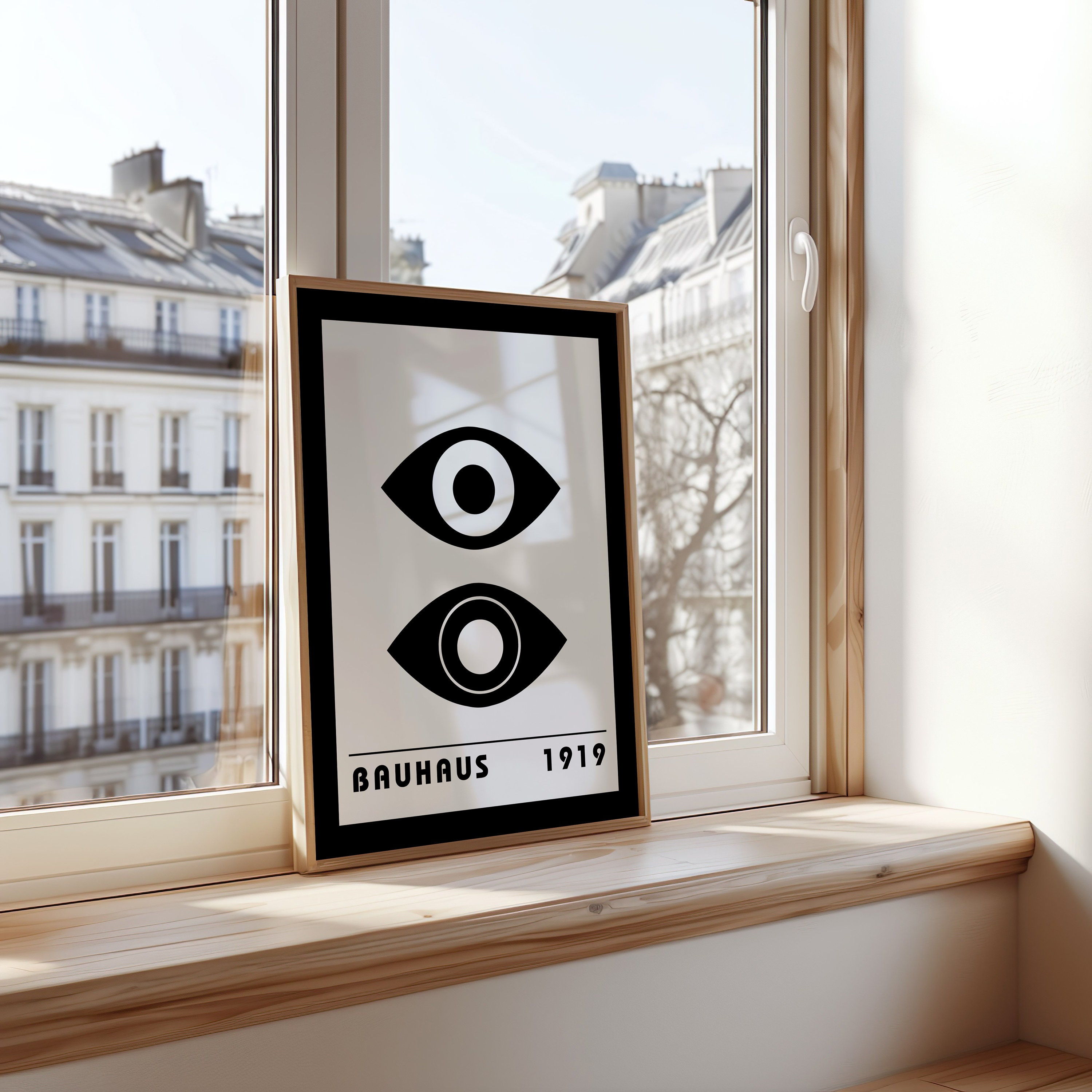 Bauhaus Poster Set of 3, Minimalist Black and White Wall Art, Bauhaus ...