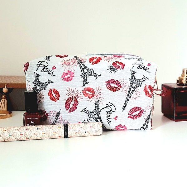 Trousse maquillage jacquard