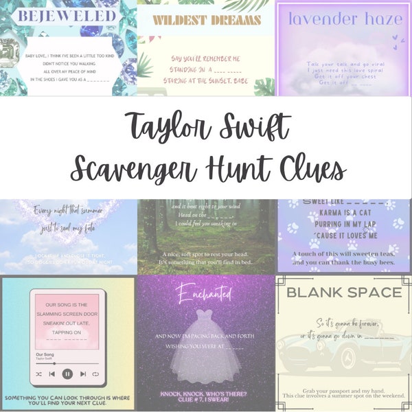 13 Taylor Swift Scavenger Hunt Clues