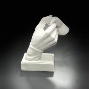 Hands Hushing Table Sculpture