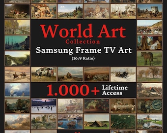 Más de 1000 ilustraciones vintage para Samsung Frame TV (descarga digital)