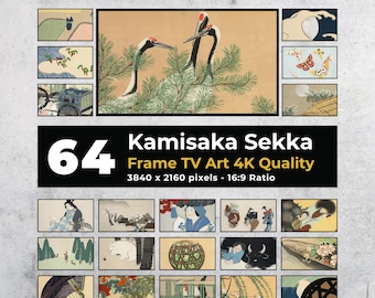 Kamisaka Sekka Frame TV Art: 64 impresiones japonesas vintage de Rinpa (descarga digital 4K)