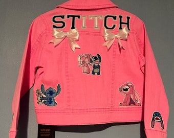 Pink Character denim Jacket