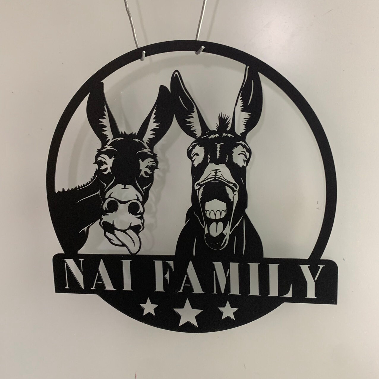 Custom Funny Donkey Metal Farm Sign, Personalized Donkey Farm Decor ...