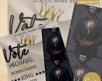 Vote Homecoming King I Homecoming King Flyer I Class Campaign Flyer I ...