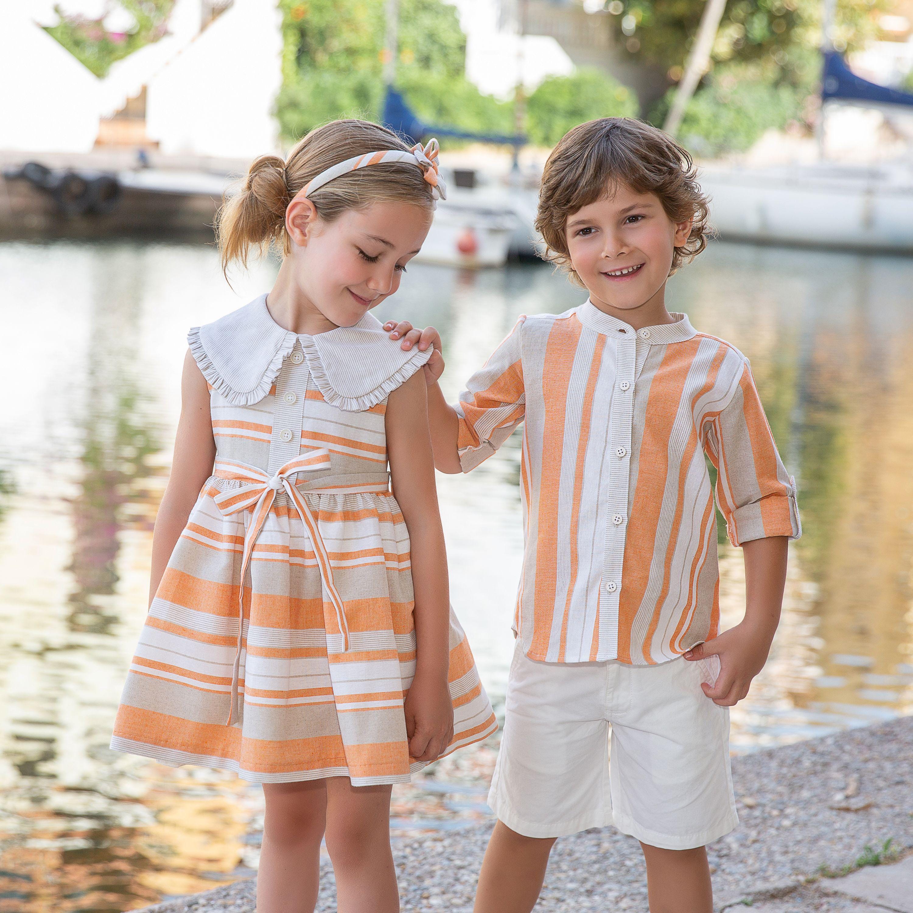 Robe Fille Talbots Kids Taille 10 - Blanche à Rayures Pastel - Volants - Coton 100%