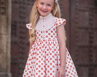 Polka Dot Dress Vintage Girl Summer Dress Orange and White Tiny Dot Print Sleeveless Fit and Flare Dress Empire Waist Dress Age 11 Years - Etsy Polka Dot Dress Vintage Girl Summer Dress Orange and White Tiny Dot Print Sleeveless Fit and Flare Dress Empire Waist Dress Age 11 Years - Etsy