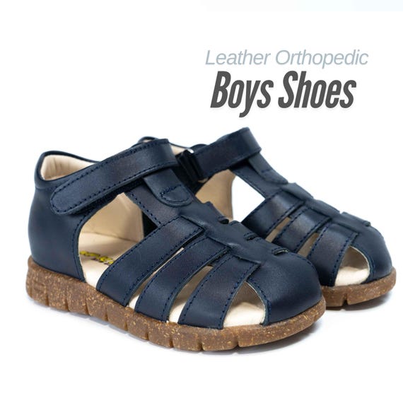 Boys Leather Orthopedic Sandals – Supportive Summer Shoes for Kids-Toddler and Boys Leather Orthopedic Shoes-Kids Leather Orthopedic Shoes
