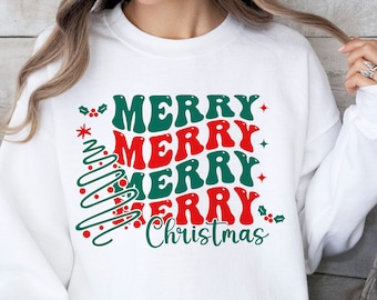 Merry Merry Christmas SVG cut file, christmas svg, Merry Christmas png, Cut File for Cricut, Silhouette Merry cut file svg, dxf, png, eps