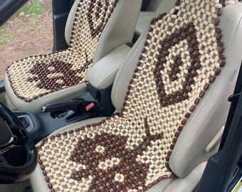 Beaded Seat Cover, Office Chear, Buttock Massager, Wooden, Handmade, Car