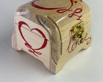 Hand Painted Ukrainian Jewelry Box • Petrykivka Floral Design