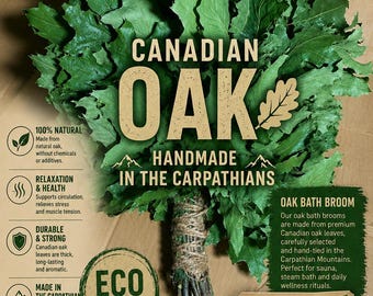 6 Canadian Oak Sauna Bath Brooms 2026 New Season Handmade Eco Carpathian