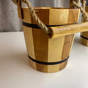 0,5 L  Bucket  wooden  decor bucket, wooden, sauna