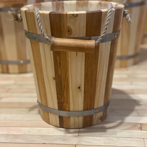 ROBLE Sauna Cubo Ducha fría Banja Cascada Baño de madera Spa Piscina Баня Сауна