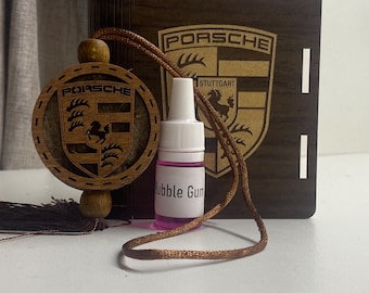 Ambientador de madera personalizado para coche: logotipo de madera + aceite aromático