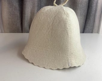 Sauna hat wool , Original Sauna Hat 100% Wool Russian Banya cap, Felt b