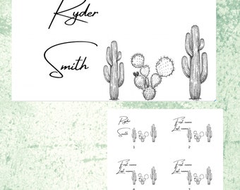 Wedding place card template