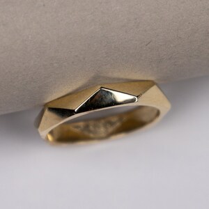 14k Gold Triangle Ring, Gold Geometric Ring, 14k Sequential Ring, Gold Design Ring, 14k Personalized Ring