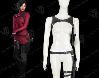 Resident Evil 4 Ada Wong Cosplay Costume Harness Armpit Holster and leg harness with holster