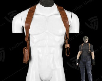 Lederen Leon Kennedy-holster: Resident Evil RE4 Colt 1911 cosplay leren pistoolholsterriem