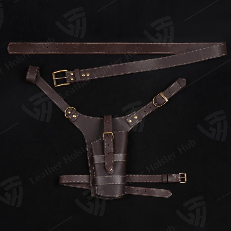 Jyn Erso Belt Gun Holster Leg Strap Cosplay Costume Prop Leather Belt, Star War Cosplay Costume Belt Halloween Belt image 1