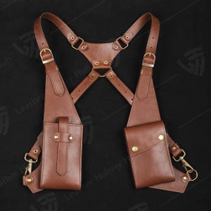 Bolso bandolera de piel auténtica hecho a mano, cartera de piel con bolsillo grande para teléfono para hombre y mujer, regalo de San Valentín.