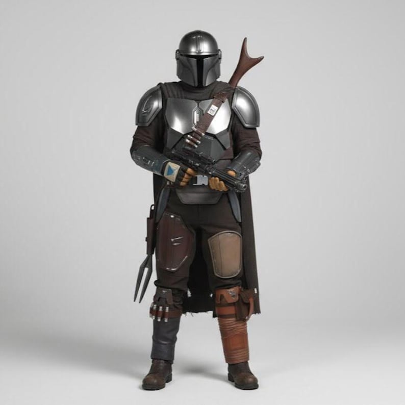 Mandalorian echt leren beenpantser, cosplaykostuumrekwisiet afbeelding 1