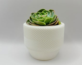 3D Printed Chevron Succulent Planter