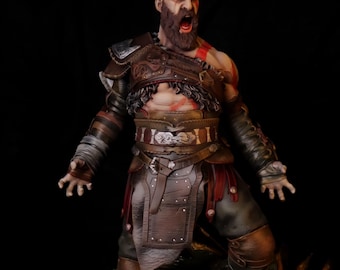 Kratos God of War Statue Gift for Gamers, Kratos Collectible Figure, Geek Gift, Epic Gaming Decor, Video Game Gift, Father's Gift