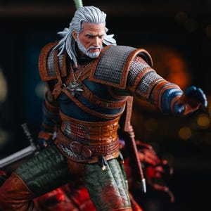 Geralt of Rivia Resin Model Kit: Hand Painted Witcher Fan Art