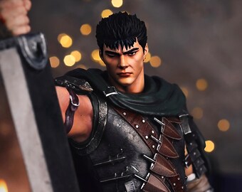 Berserk Dragonslayer Sword, Handmade Dark Fantasy Anime Inspired Statue, Berserk Black Swordsman Figure 3D Printed Anime Statue