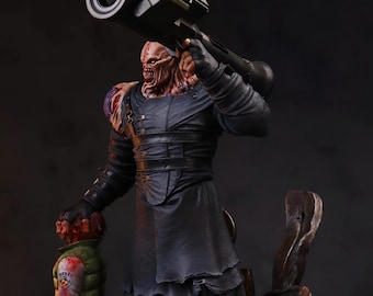 Nemesis Resin Inspired Statue, Hand-Painted Resident Evil Diorama, Survival Horror Fan Art, Bio-Weapon Hand Painted Gaming Collector Figure