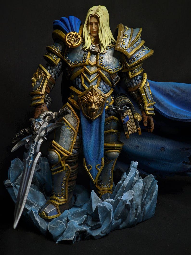 Arthas Menethil Figurine: Hand Painted World of Warcraft Fan Art - Etsy