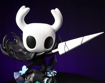 Dark Fantasy Game Decor, Gamer Desk Display, Hollow Knight Fan Art, Hollow Knight Figure Statue, Knight Collectible Figurine, Gamer Decor