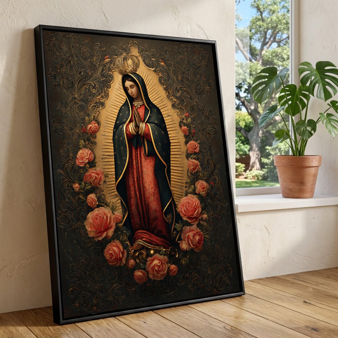 Our Lady of Guadalupe Canvas Wall Art, Religious Catholic Icon, Virgin ...