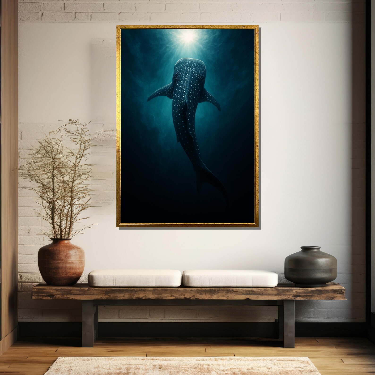 Whale Shark Canvas Print – Underwater Ocean Wall Art - Etsy