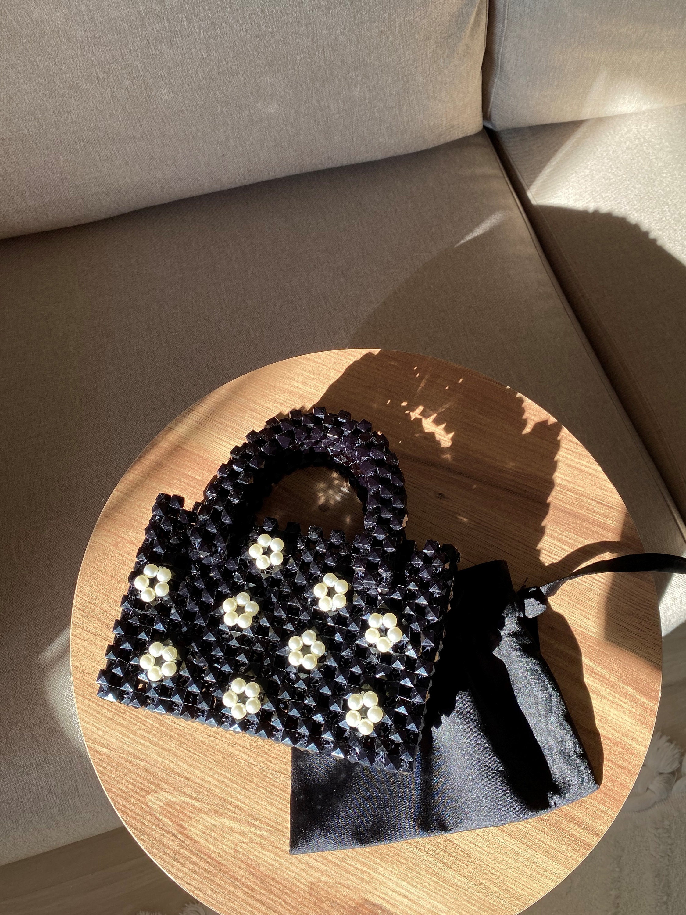 Black - Handmade 4 Pockets Quilted Jewellery Bag 44