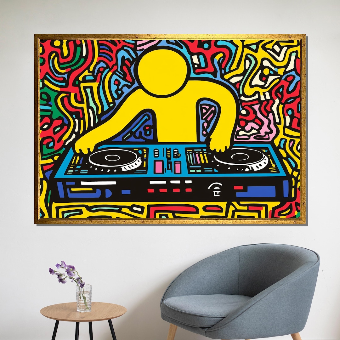 Colorful DJ Canvas Print, Graffiti Pop Art, Modern Wall Decor - Etsy