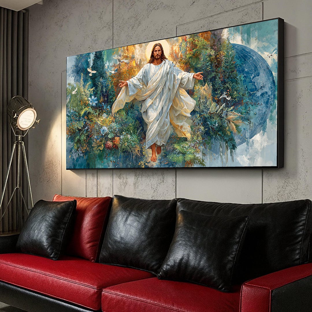 Spiritual Jesus Christ Canvas Art, Religious Home Decor - Etsy