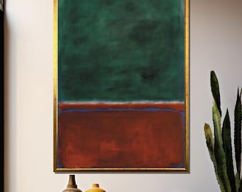 Mark Rothko, Zielono-czerwony, abstrakcyjny wydruk na płótnie – Sztuka współczesna