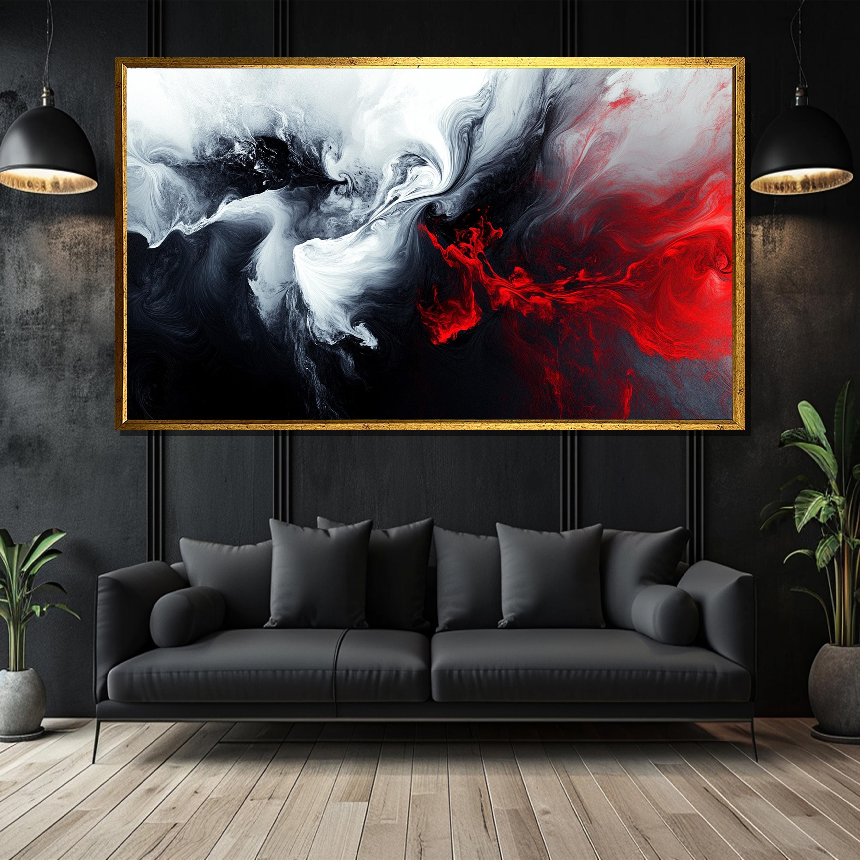 Tableau Toile XL RED ROCK Ayers Australie – Peinture Murale Rouge Rose Noir