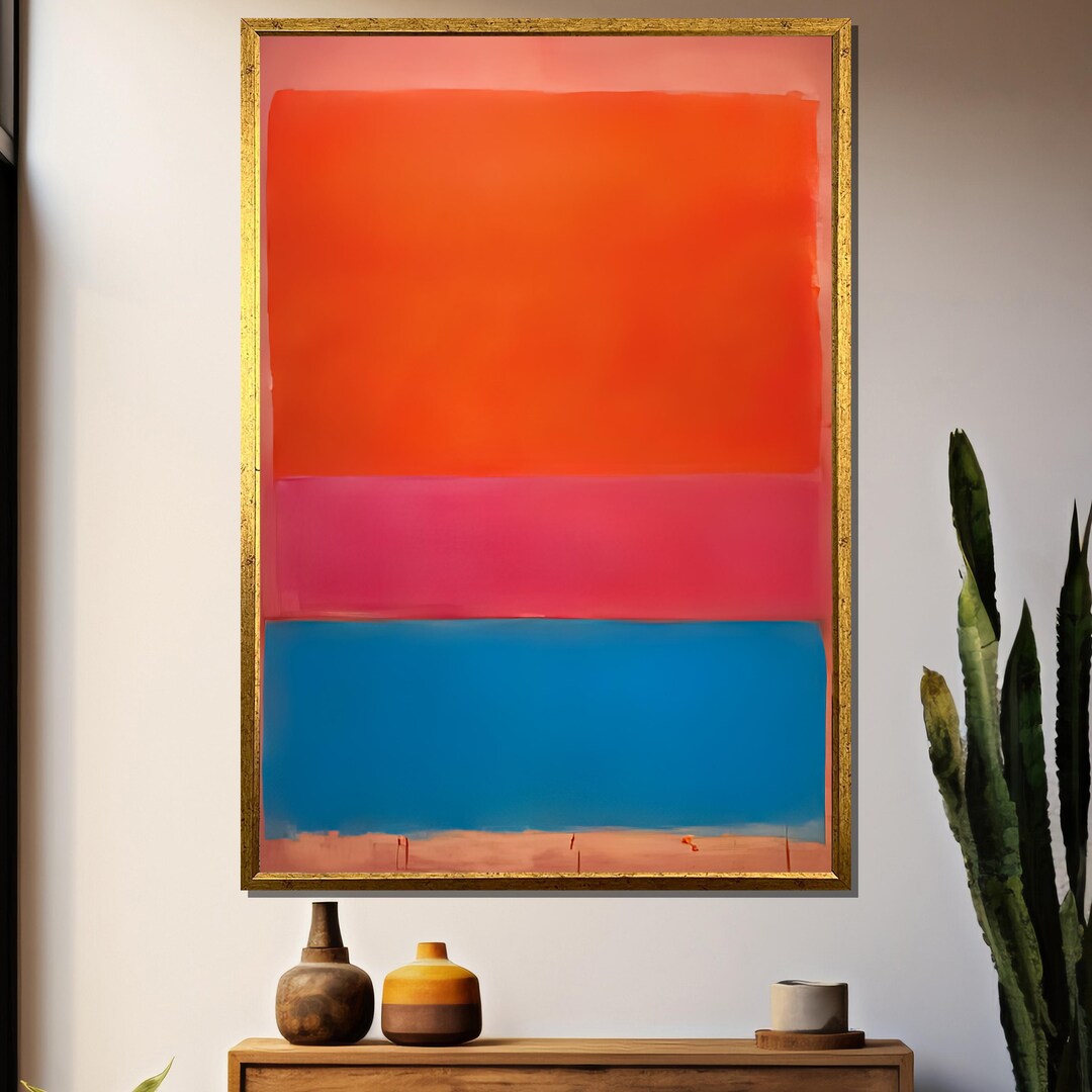Mark Rothko Style Abstract Canvas Print – Bold Color Block Painting - Etsy